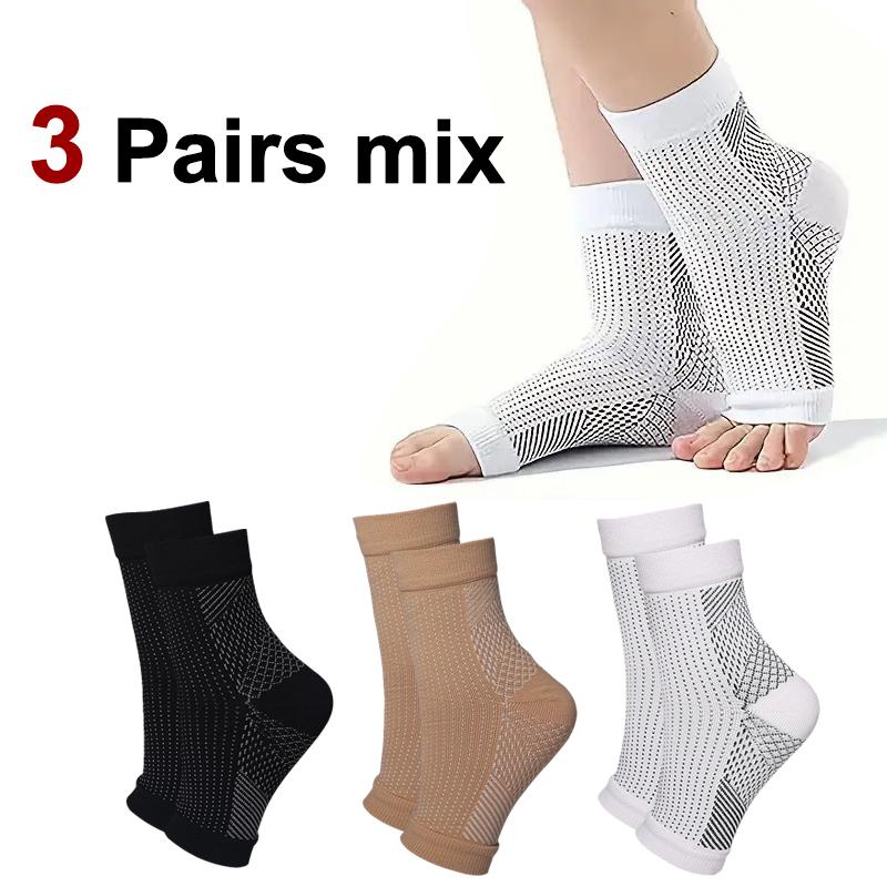 1/3 пары Облегчение Поддержка голеностопного сустава Унисекс Компрессионные носки Модные Спортивные Влагоотводящие Дышащие Компрессионные носки