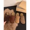 Boken shoes single shoes 2025 new spring and autumn platform slippers women's shoes brown height increase outer wear half toboken shoes