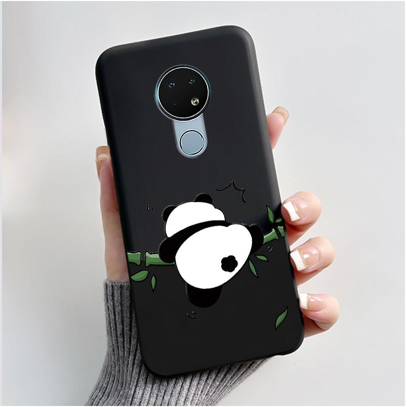 Милый Чехол Для Nokia 6.2 / Nokia 7.2 Fundas Capa Печатный Корпус Защитная Крышка Мягкий Силикон Мультяшный Черный Корпус Coque