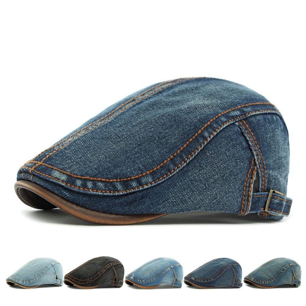 Cotton Painter Beret British Style Peaked Cap Casual Flat Cap  Summer
