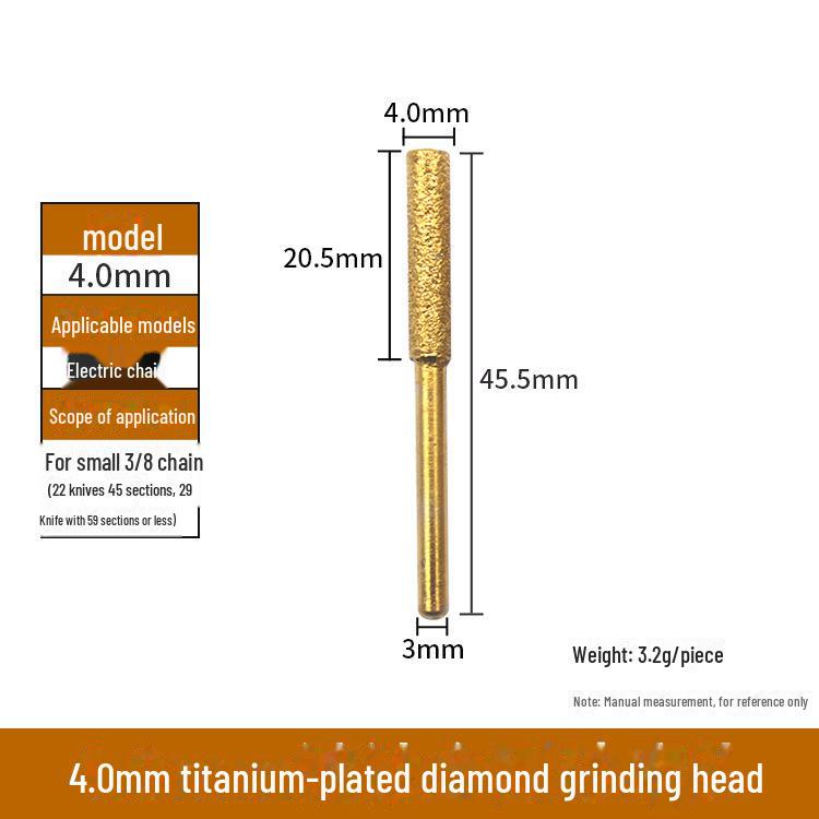 Заточная головка для электрической цепной пилы с хромированным корундовым кругом