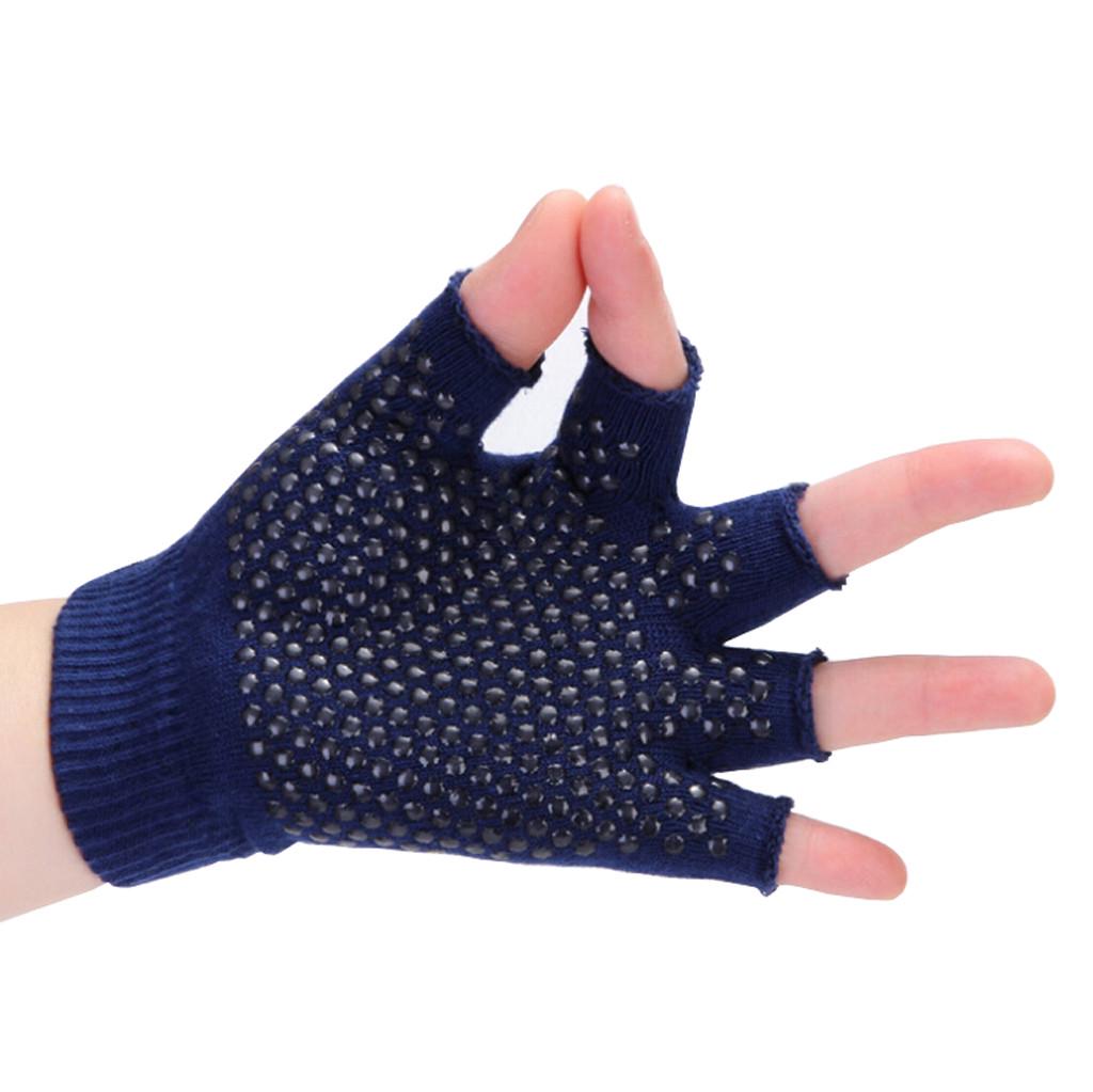 Yoga Gloves 2 Packs of Non Slip Fingerless Yoga Gloves
