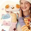 New Cute Animal Plush Pencil Cases Large Capacity Storage Pouch Bag Girls Portable Cosmetic Bags Student School Stationery Gifts