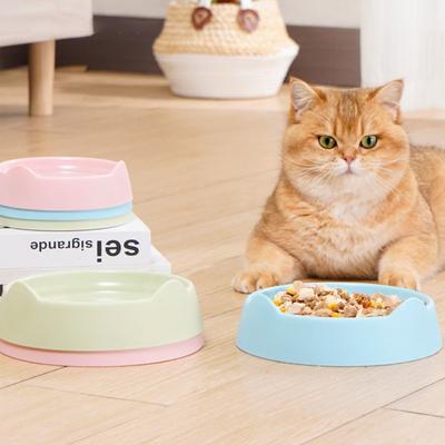 Большая миска для кошек однотонная Товары для домашних животных Прочная миска для кормления собак водой