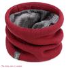 1PC Elegant Solid Color Polyester Scarf - with Velvet Lining - Retractable Knitted Neck - Warm