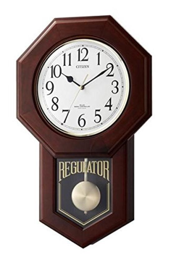 Citizen Wooden Frame Pendulum Wall Clock Morand F Radio-controlled 4MNA06-006