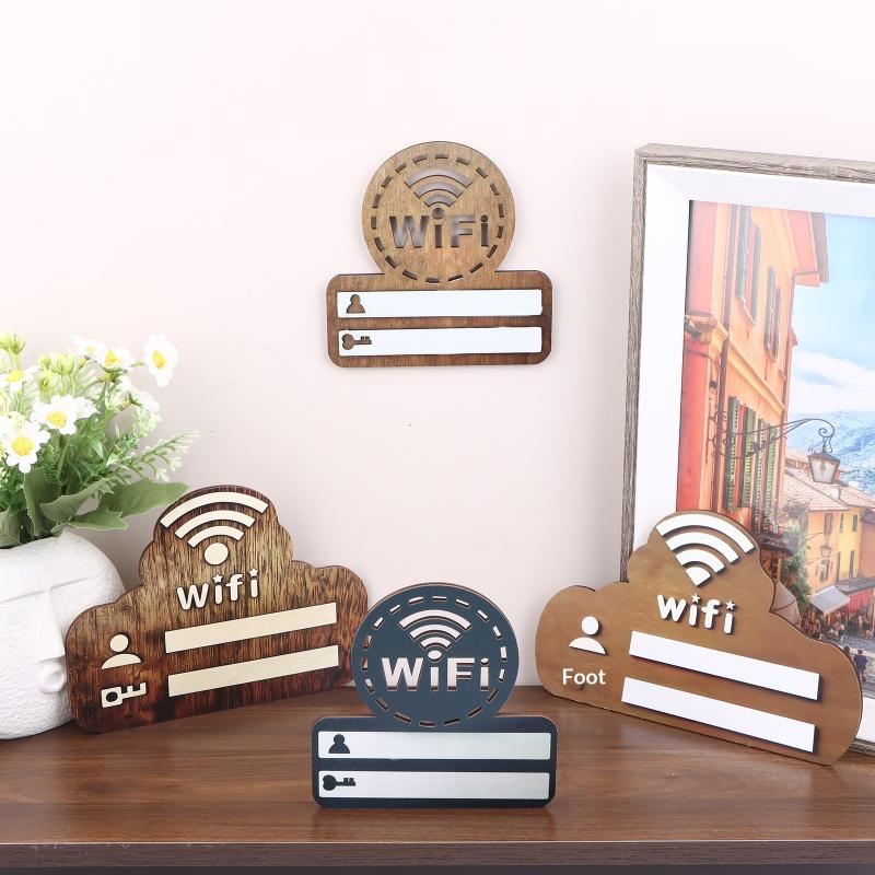 Минималистичный деревянный знак с паролем WiFi для настенного декора офиса, магазина, общественной гостевой зоны, доска-индикатор доступа к беспроводной сети