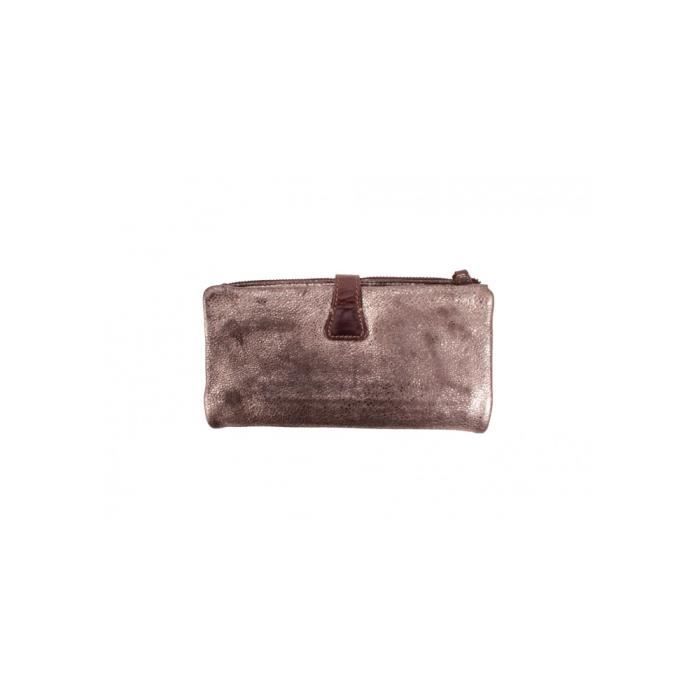 Portefeuille - Le Temps des Cerises - Sana PM2 - Cuir de vachette - 13 emplacements cartes - Gris