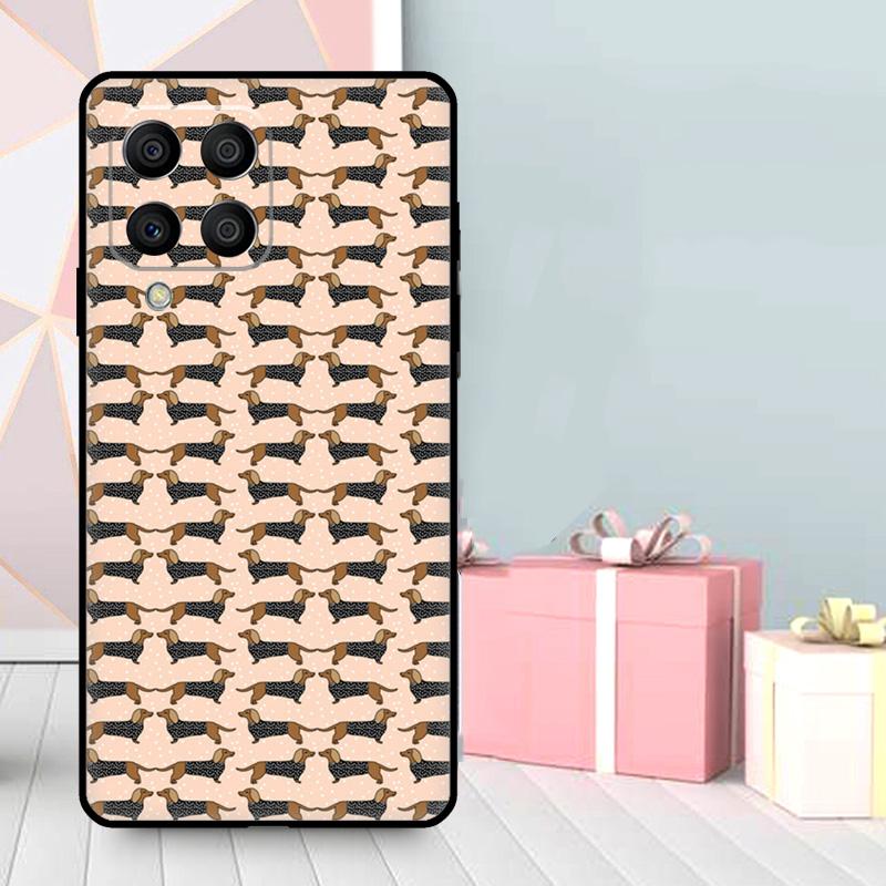 Милый Чехол с Таксой Сосиской для Samsung Galaxy M36 M12 M52 M06 M16 M56 M33 M15 M55 M31 M13 M14 M53 M32 M35 M34 M54