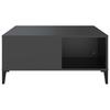  Coffee Table, Black, 80x80x36.5 Cm, Wood-based Material