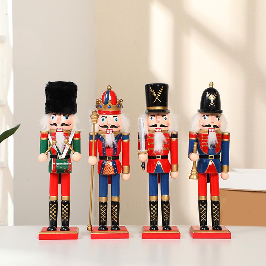 Intricately Carved Wooden Nutcracker Christmas Nutcracker Festival Christmas Mini Soldier Decorations Fine Craft