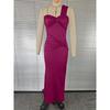 Spring New Arrival Women's Sexy Strapless Solid Color Patchwork Bodycon Slim Fit Hip Wrap Dress for European and American Cross-border Trade
