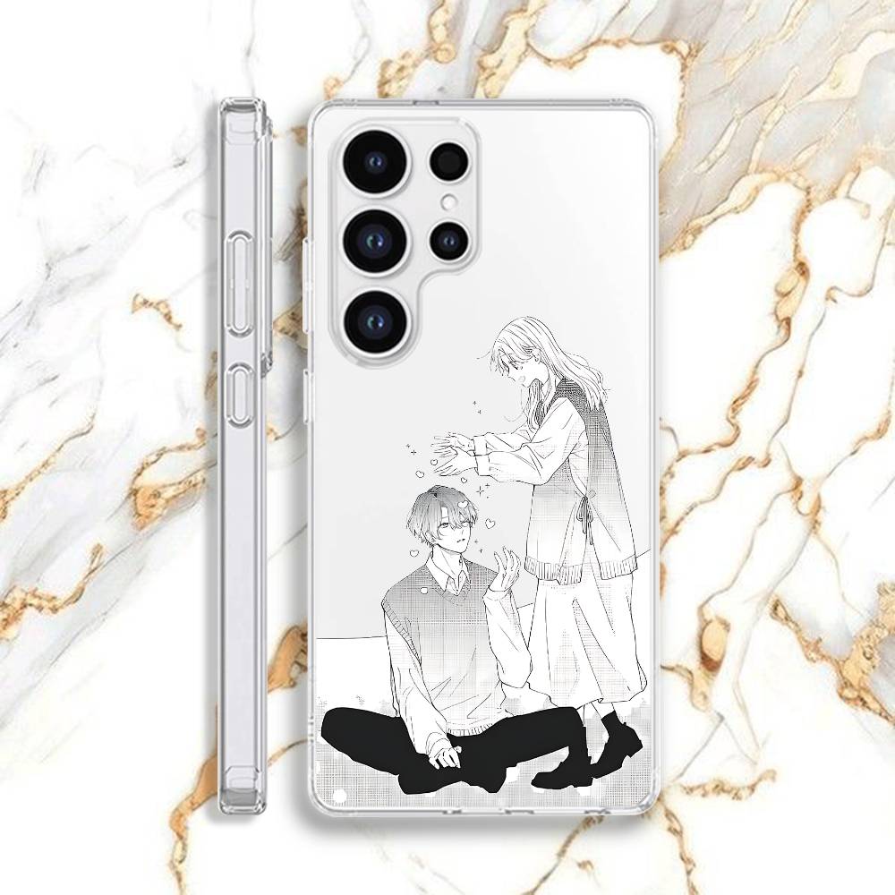 Чехол для телефона Kingyoya-san no Karisome Fuufu для Samsung S21, S24, S30, S10, S22, S25, S23, S10, Plus, Ultra, 5G, FE, lite Прозрачный Мягкий