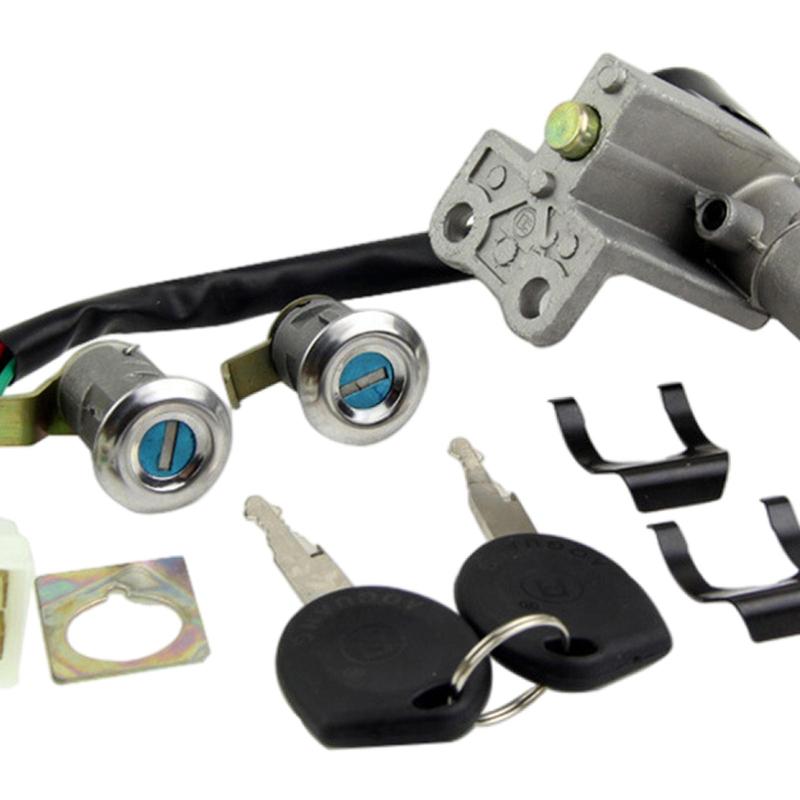 Ignition Switch Key Set Replacement Starter Lock Automotive New Motorcycle Assembly for Gy6 150Cc 1P39Qmb Moped Scooter