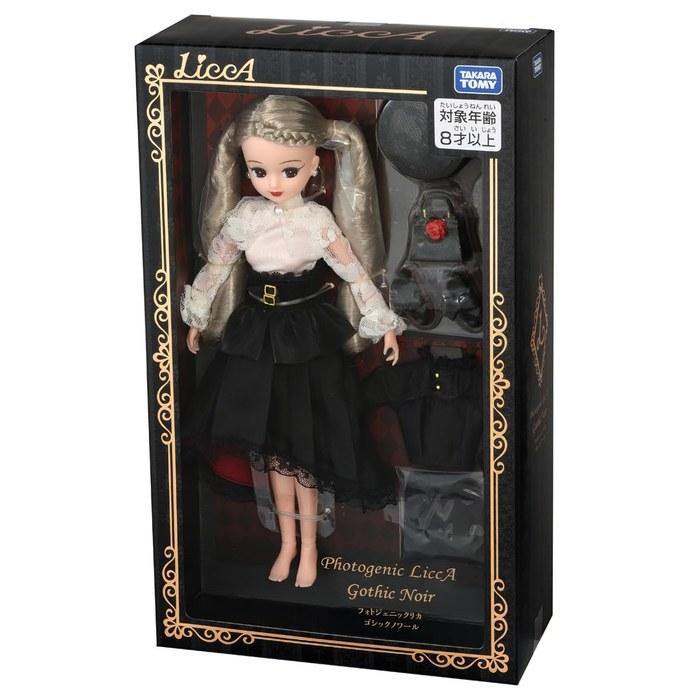 Takara Tomy Ricchan Doll Photogenic Ricca Gothic Noir Black/White 28 centimeters