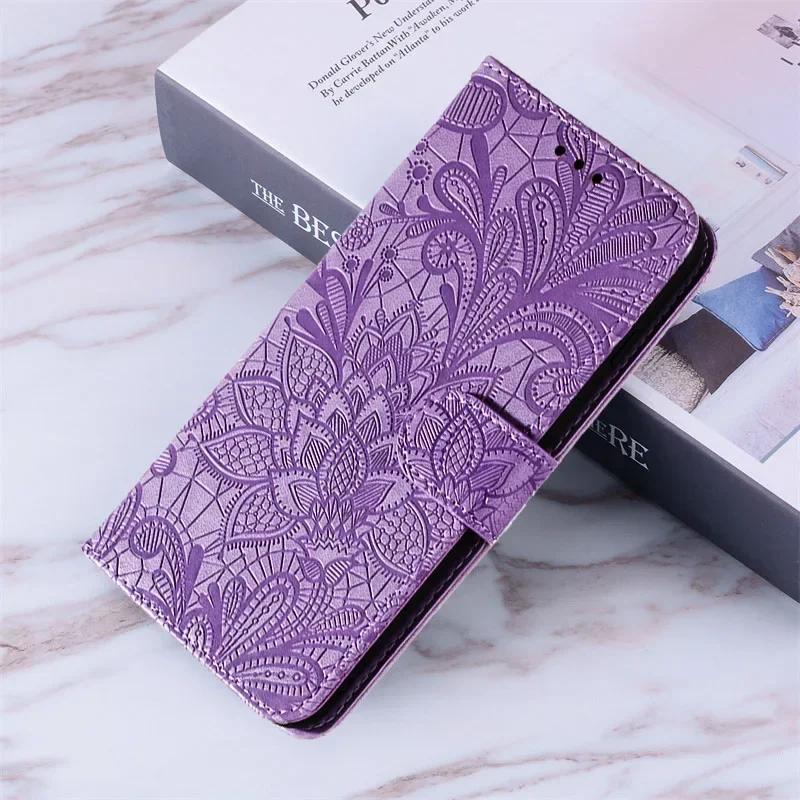 Чехол-книжка для Xiaomi Note 13 14 Pro Plus 4G 5G Redmi 14C A3 13C Poco X6 M6 C65 Цветочный кожаный кошелек с откидной крышкой, подставкой, слотами для карт