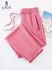GAGN Women's Autumn 2025 Straight Leg Elastic Waist Sweatpants - Loose, Slimming, Plus Size, Casual European Style.