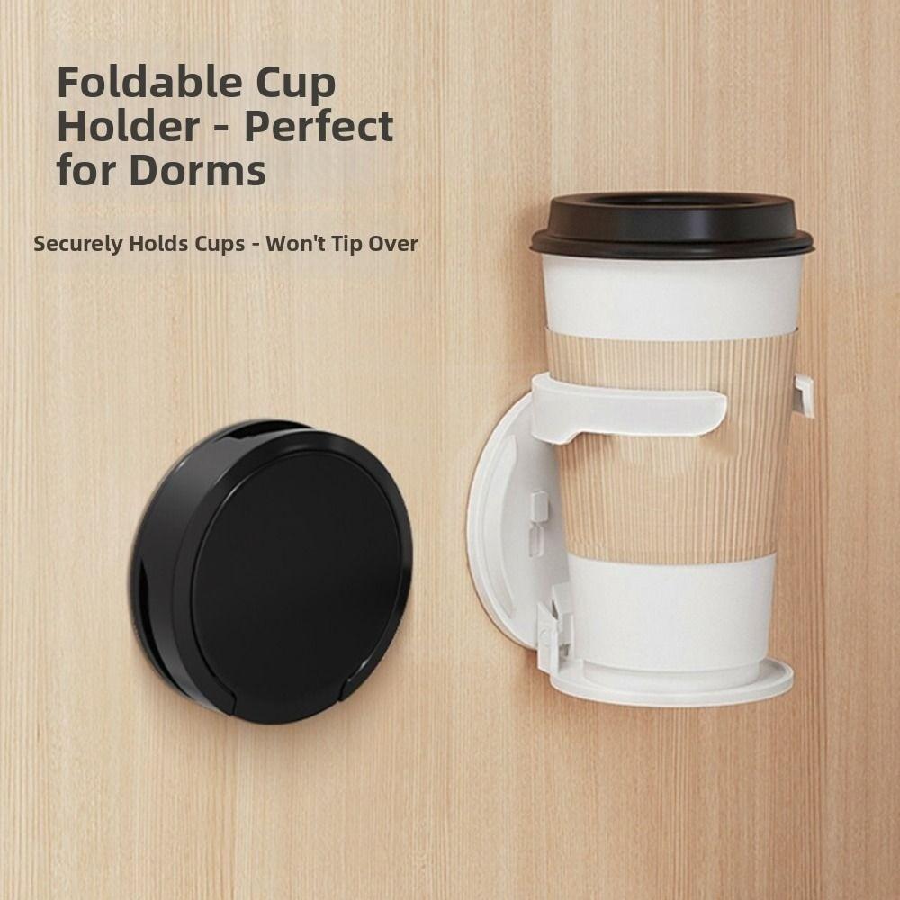 Waterproof Wall Mount Cup Holder Detachable Desktop Bottle Rack Portable Foldable Mug Holder  Table