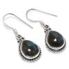 Natural Labradorite Gemstone 925 Solid Sterling Silver Gift Earring 1.25" K7d03