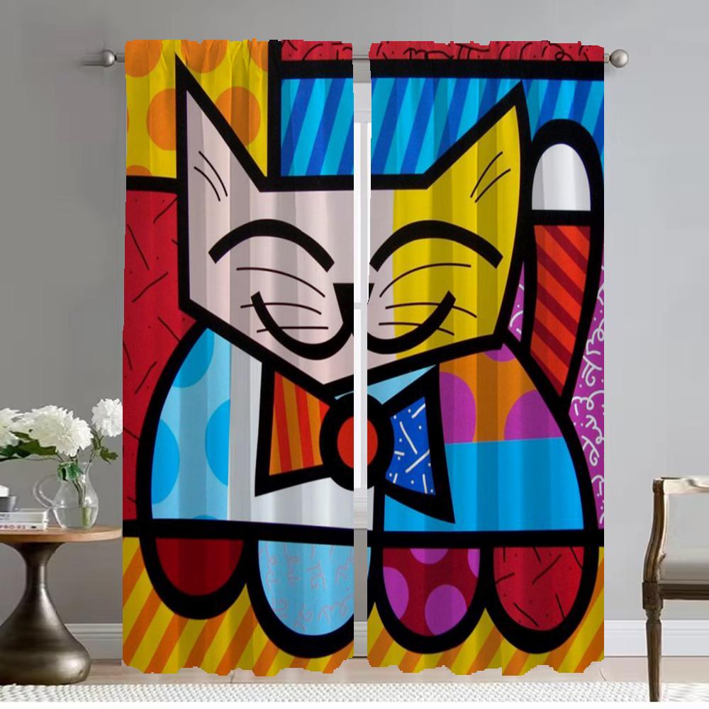 Шторы Britto Blackout для камеры Шторы для детской комнаты Шторы для гостиной Перегородка Тюль для спальни Кухня Элегантный