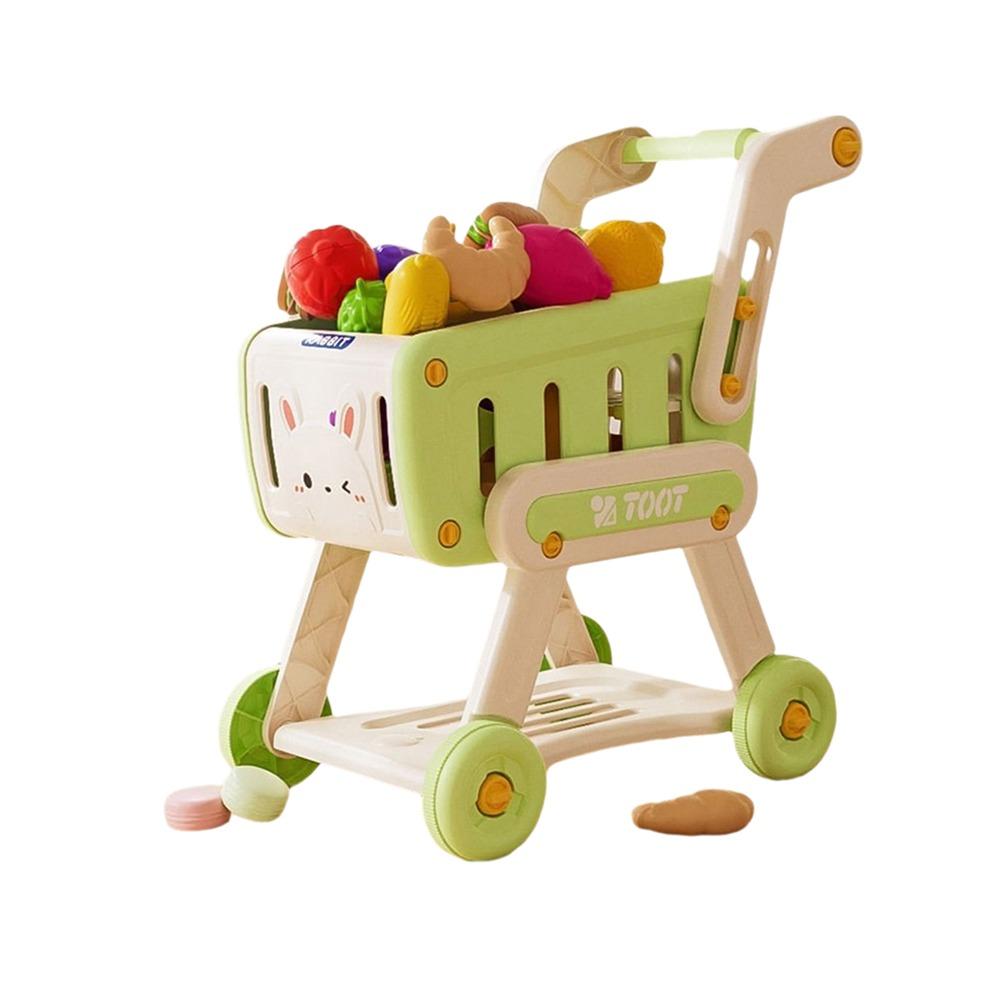 Simulation Supermarket Trolley Toy 32PCS/Set Pretend Shopping Playset Toy Playing House
