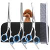 Professional Dog Grooming Scissors Stainless Steel Round Tip Down-Curved Thinning and Cutting Shears for Precise Trimming and Shaping