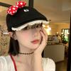 Милый дизайн банта кружевной край береты шапки Y2k лето и осень тонкие дышащие универсальные милые ретро шляпы вперед для женщин