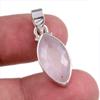 Natural Rose Quartz Gemstone Handmade 925 Solid Silver Gift Pendant 1.25" I9u10