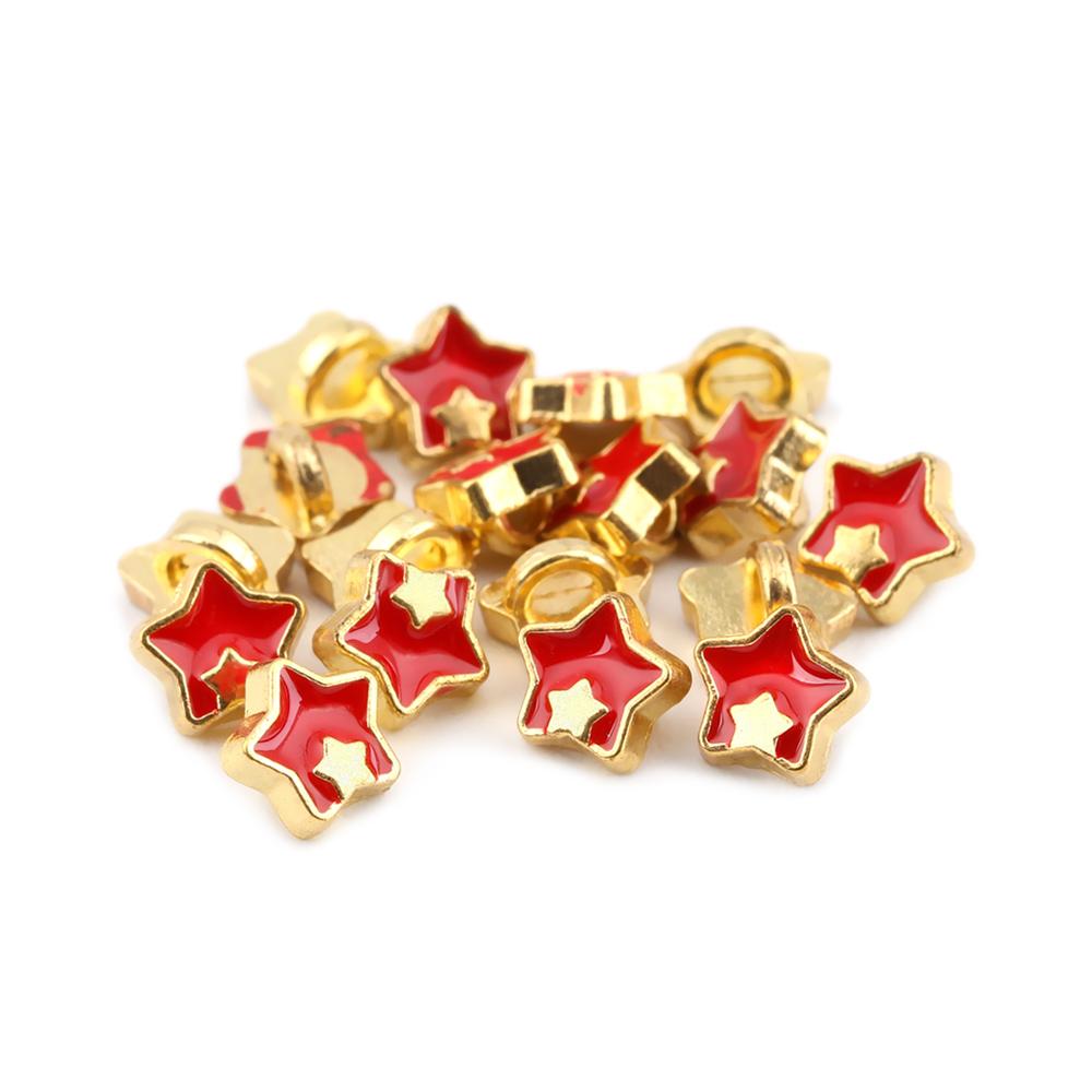 Printed Pattern Decoration Mini Buttons Clothing Sewing Buckle Metal Buckles DIY Doll Clothes