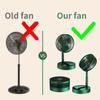 Mini Portable Desk Fan Foldaway Table Fan USB Rechargeable Pedestal Standing Floor Fan Lightweight Telescopic Fan Adjustable Height Fan