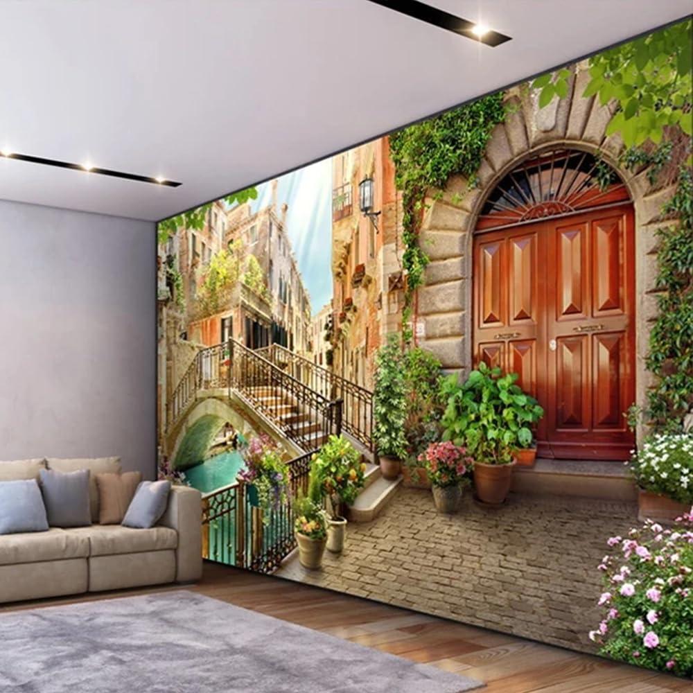 3D обои с изображением маленького города, европейский пейзаж, настенная роспись для гостиной, спальни, фон, обои, домашний декор