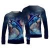 2024 New Fishing Shirts 3D Pinting Tops Fishing Apparel Breathable T-Shirt Long Sleeve Outdoor Sports Crewneck Fishing Shirt