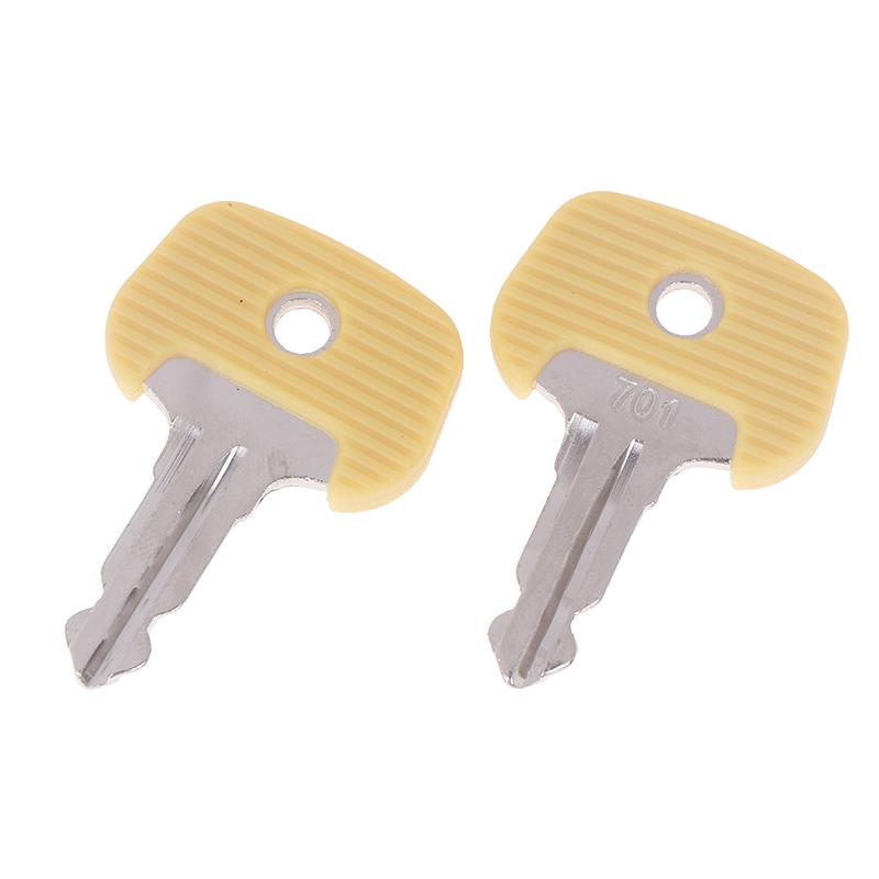 2Pcs 701 Forklift Ignition Key For Trucks 28520480 Yellow Ignition Key Power Start Key Manual Electric Forklift Accessories