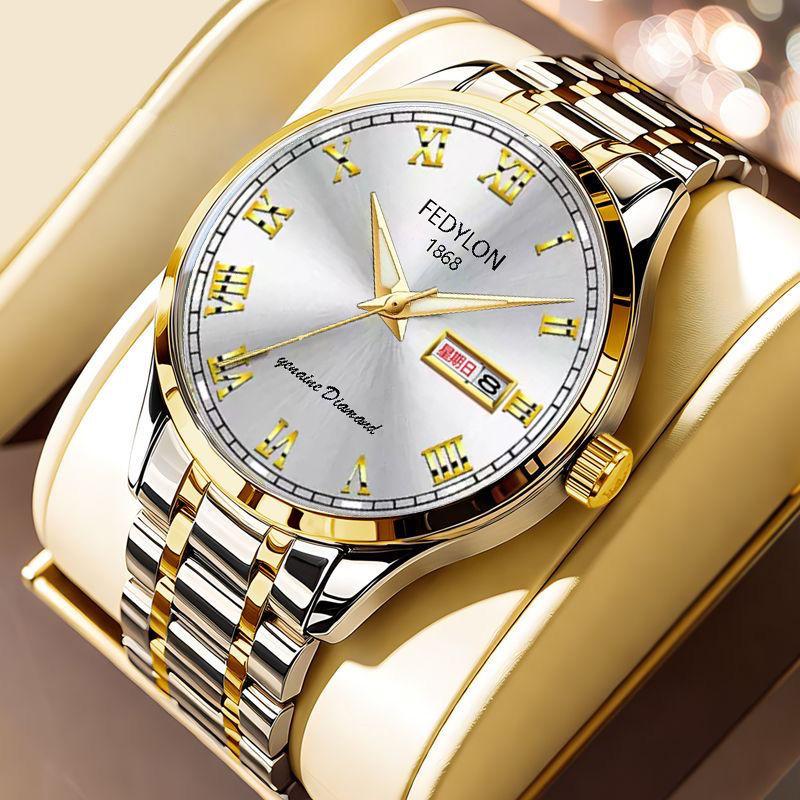 Мужские часы Мужские часы кварцевые знаменитые студенческие часы со стальным ремешком водонепроницаемые полностью автоматические мужские часы модель