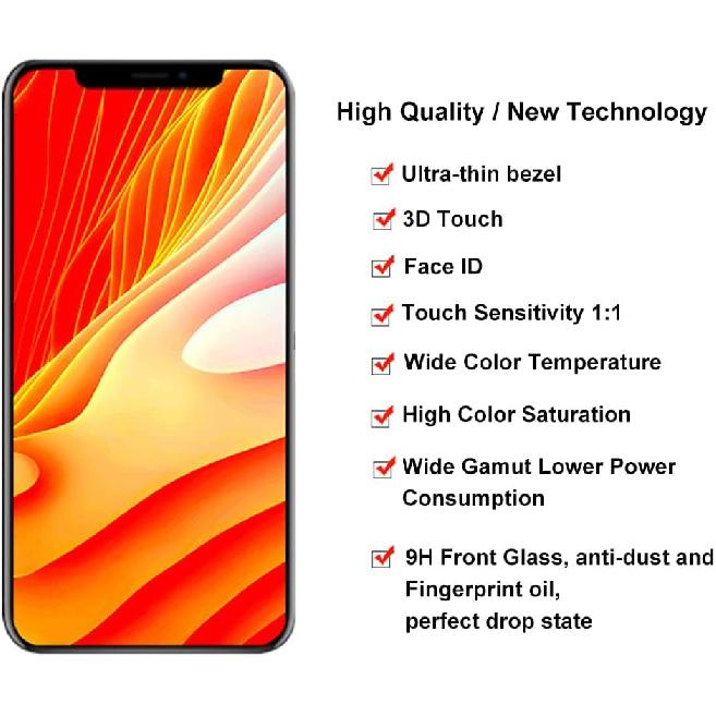 Для замены экрана iPhone XR 6,1 дюйма, ЖК-дисплей, сенсорный экран, сборка дигитайзера с инструментами для ремонта, совместим с моделями A1984, A2105, A2106,