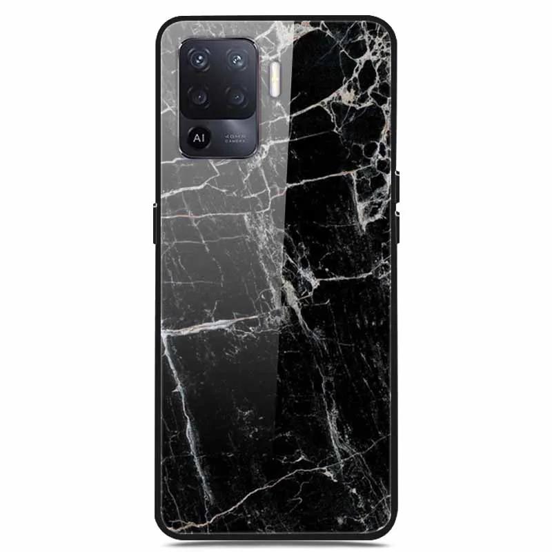 For OPPO Reno 5 Lite Case Luxury Tempered Glass Bumper for OppoA94 4G Phone Cover For OPPO a94 4G/ Reno5 Lite Glass Coque A94 4G