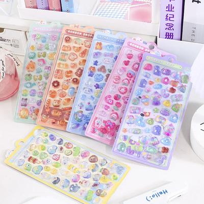 Kawaii Животные Мультфильм 3D Пушистые Наклейки Канцелярские Товары DIY Скрапбукинг Журнал Наклейки Клей Декор Художественные Принадлежности CuteStickers