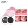 QIBEST Black Warm Blush Brightens Skin Tone Waterproof Non-greasy Long-lasting Natural Nude Makeup Lips and Cheeks Dual-purpose Make-up
