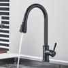 Смеситель для кухни на 360°, выдвижной смеситель для раковины, смеситель для душа, одноручный смеситель, черный