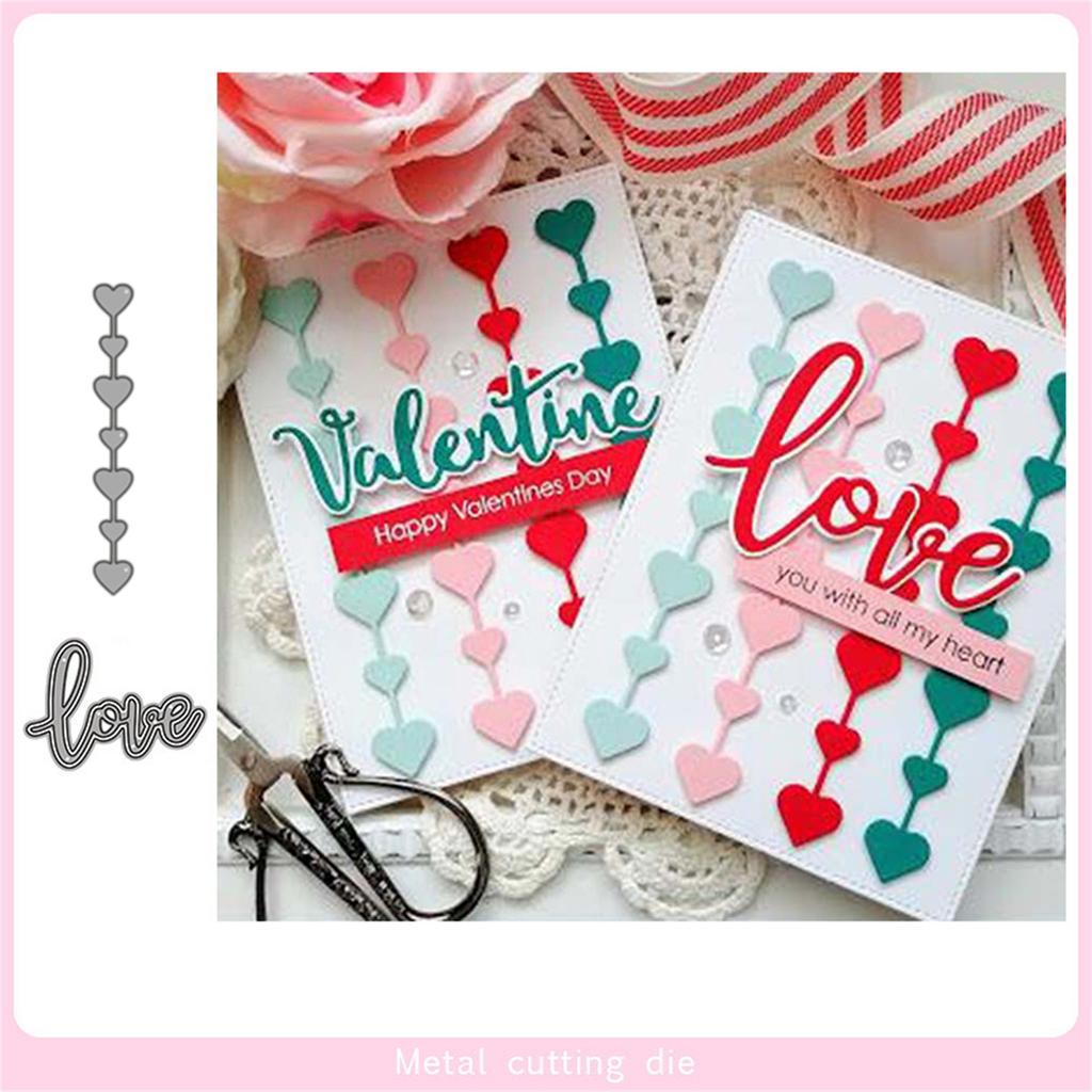 2022 New Arrival Metal Love Word Letter Cutting Dies For Scrapbooking Greeting Card Making Valentine's Day Stencils Paper Craft