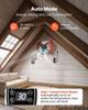 Gable Mount Fan, 38.1 cm Attic Vent Exhaust Fan 1650 CFM Thermostat, Cooling and Ventilation for Home, Garage, Warehouse, Workshop, Carbon Steel