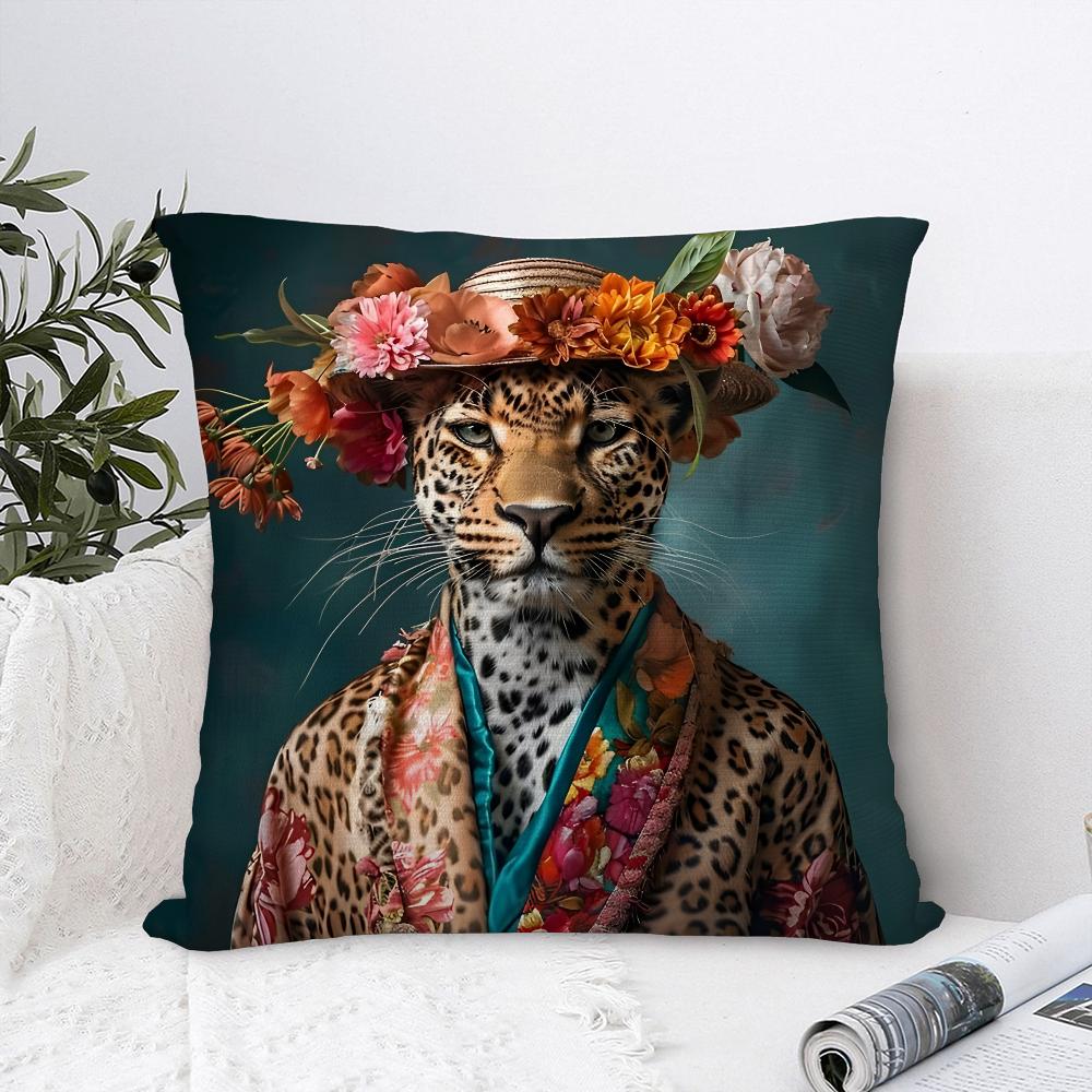 Европейская мода Леопардовая наволочка Диван Декоративный Дом Двусторонняя печать Плюшевые наволочки для диванных подушек Декор Чехол для подушки