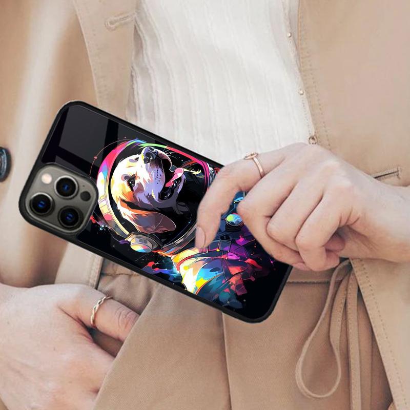 Собака-астронавт Космический песик Магнитный чехол для телефона ДЛЯ APPLE iPhone 17 Air 16 14 13 12 Pro Max 15 Plus Беспроводная крышка MagSafe