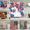Retro Artistic Flag Shower Curtain Rustic Country Barn Door Pattern Bath Curtains Bathroom Curtains for Bathtub Home Art Decor