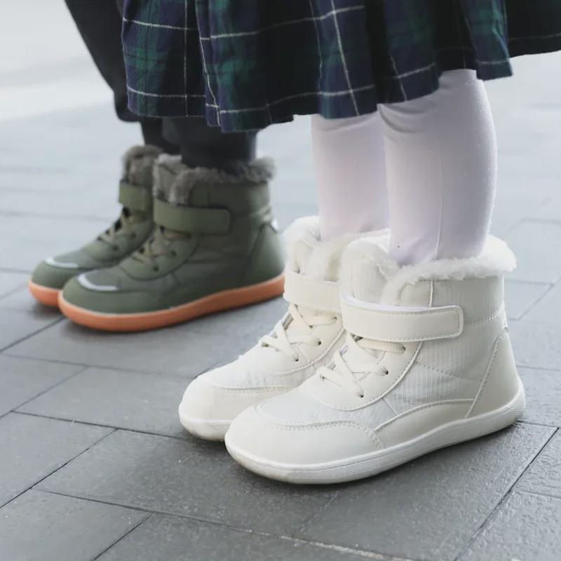 2024 Winter Kids' Wide-Head High-Top Velvet-Lined Snow Boots