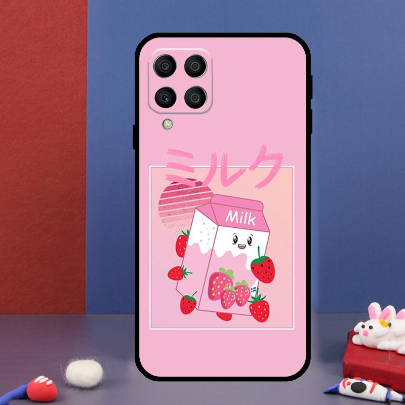 Милый Клубничный Молочный Чехол Для Телефона Samsung Galaxy M14 M34 M54 M33 M13 M23 M53 M15 M55 M31 M51 M20 M30s M32 M52