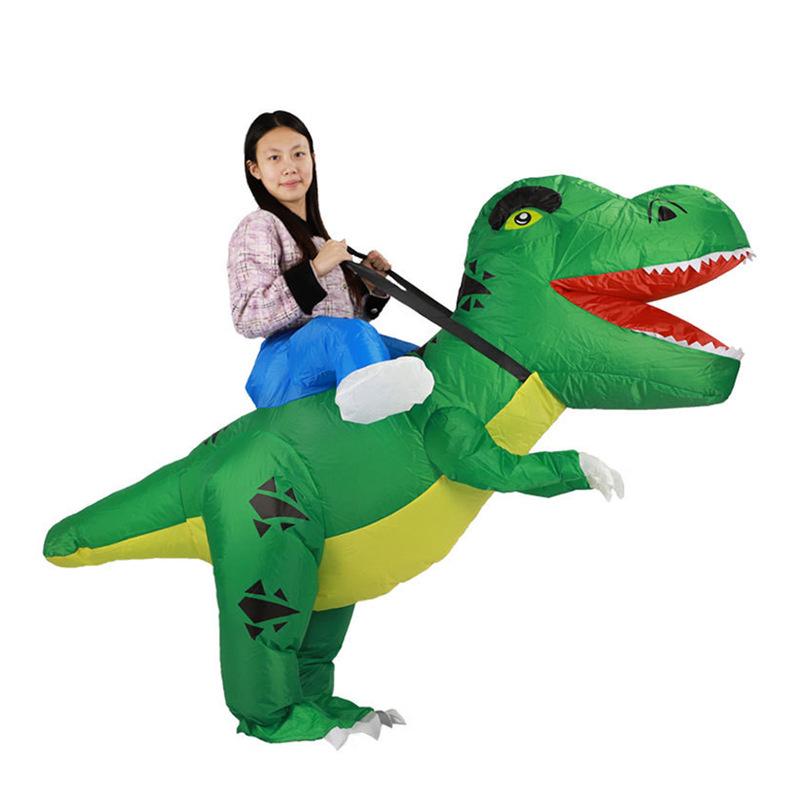 Надувной костюм Гуфи Динозавра на Рождество с большой головой и согнутым хвостом