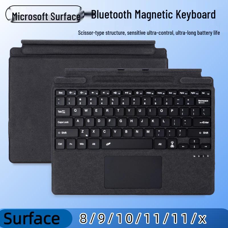 Магнитный чехол-клавиатура Bluetooth для планшета Microsoft Surface с семицветной подсветкой для Pro 8/9/10/11/X