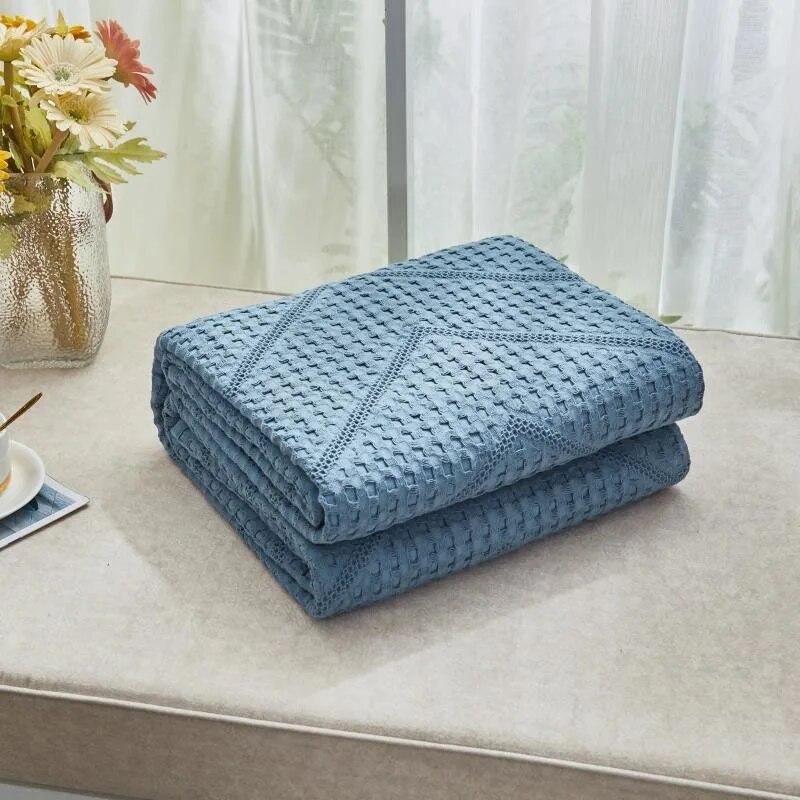 Японское клетчатое хлопковое одеяло, марлевое летнее одеяло, одеяло с кондиционером, двуспальное покрывало для маленьких детей и взрослых, покрывало на кровать
