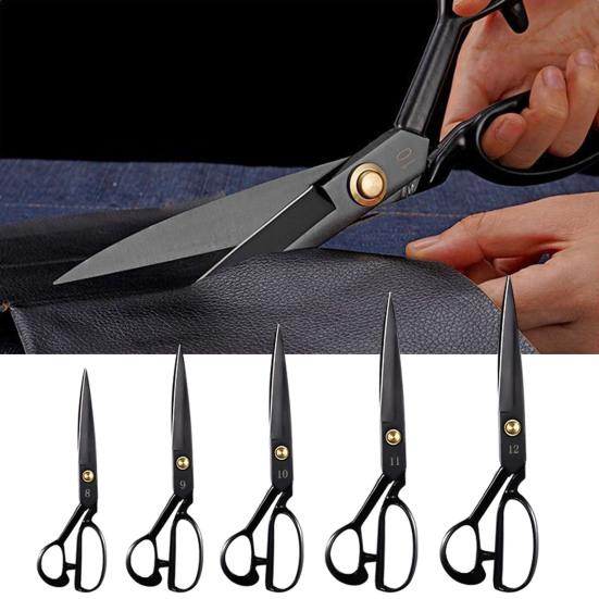 High Carbon Steel Tailor Scissors Sharp Blade Metal Fabric Scissors Multipurpose Dressmaker Sewing Embroidery Faux Leather Craft Cutting Shears